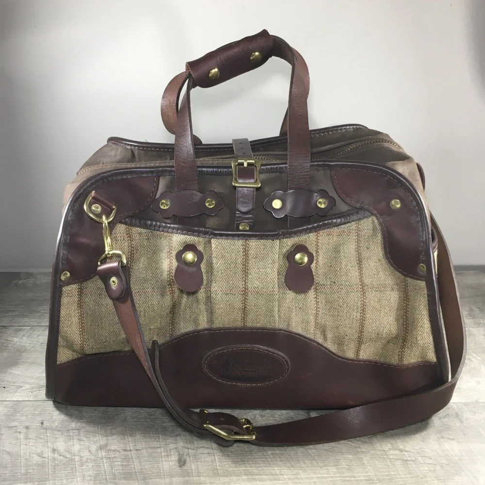 Heimies Haberdashery Traveler Commuter Leather Duffle Weekender Overnight Bag